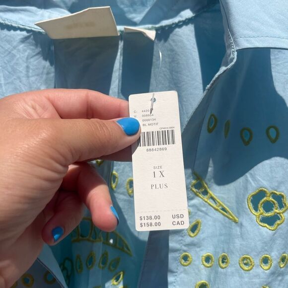 Anthropologie Maeve Boxy Eyelet Blouse NWT - Picture 5 of 9